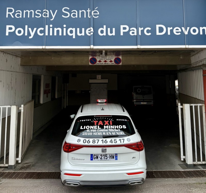 Réservez votre taxi conventionné CPAM vers  la clinique de Drevon depuis Toutry (ads), Semur-en-Auxois et Epoisses